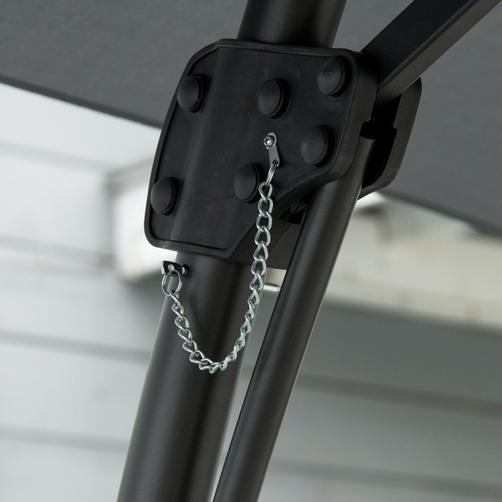 Outsunny Grey Easy Lever Crank Cantilever Parasol 3m Image 3