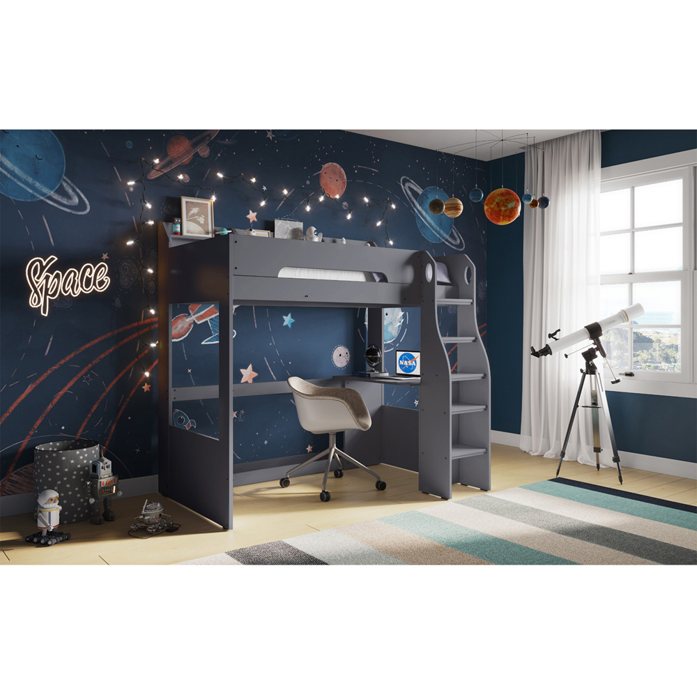 Flair Cosmic Grey Wooden High Sleeper Image 5