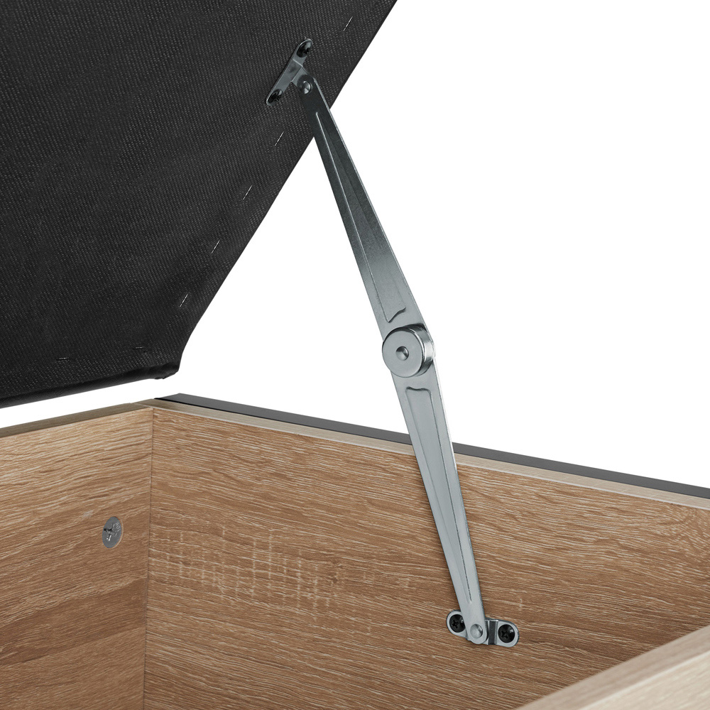 tectake Calico Light Wood Oak Sonoma Padded Storage Bench Image 8