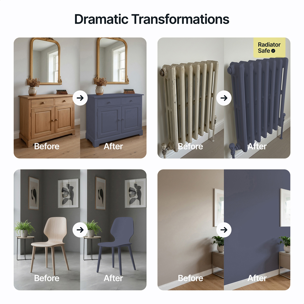 Hemway Dark Lavender Furniture and Walls Matt Chalk Paint 1L Image 5