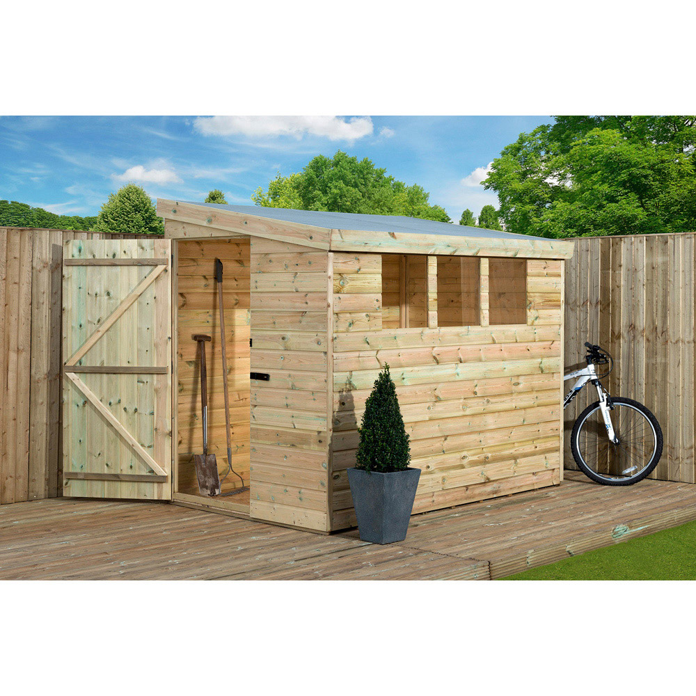 Empire Sheds 3000 7 x 7ft Tongue and Groove Wooden Pent Garden Shed Image 2