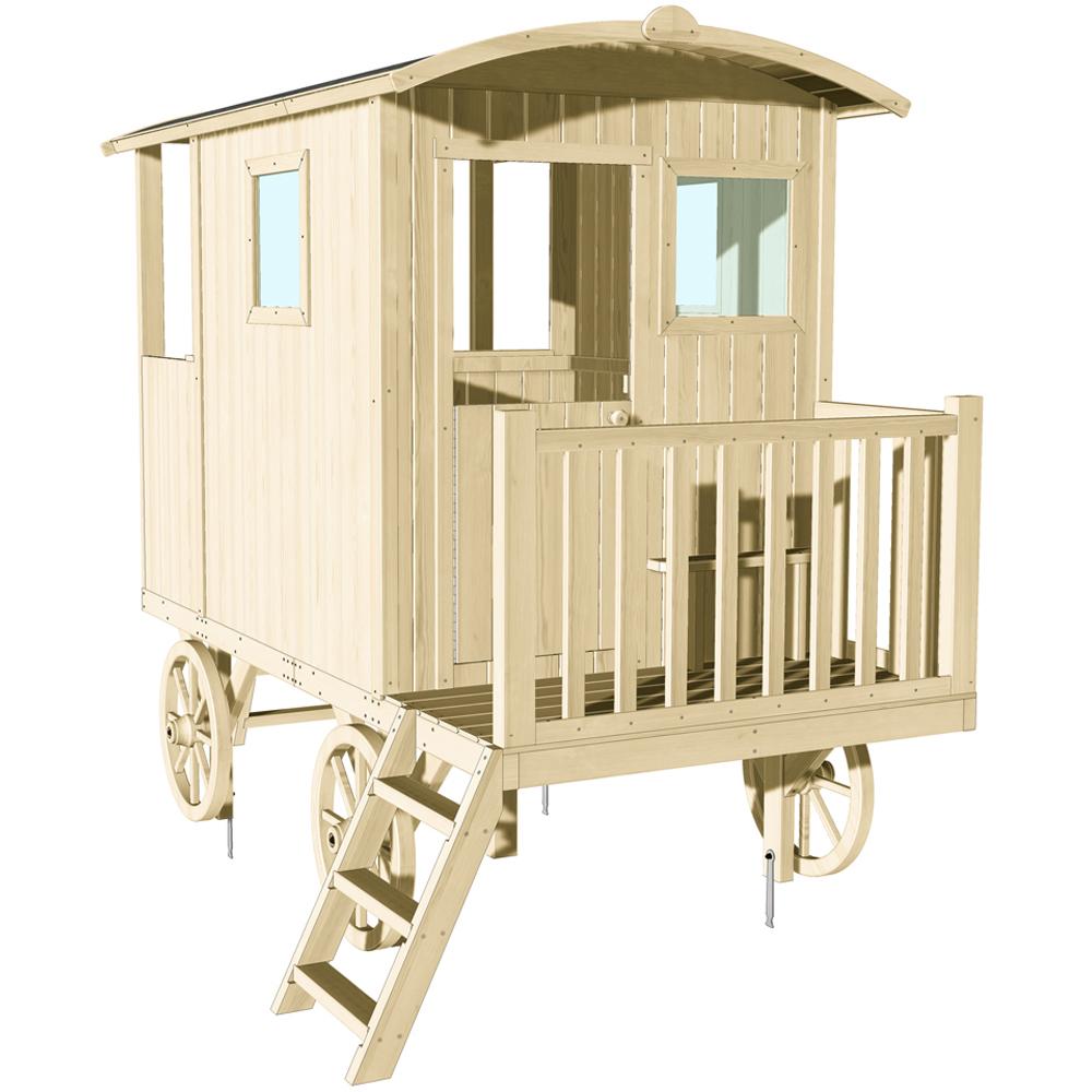 Soulet Carry 6 x 8ft Kids Wooden Shepherds Hut Playhouse Image 3