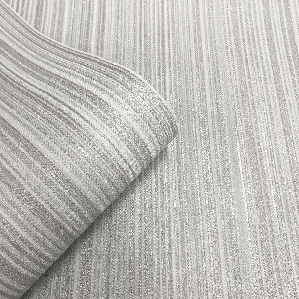 Muriva Venezia Stripe Light Grey Wallpaper Image 2