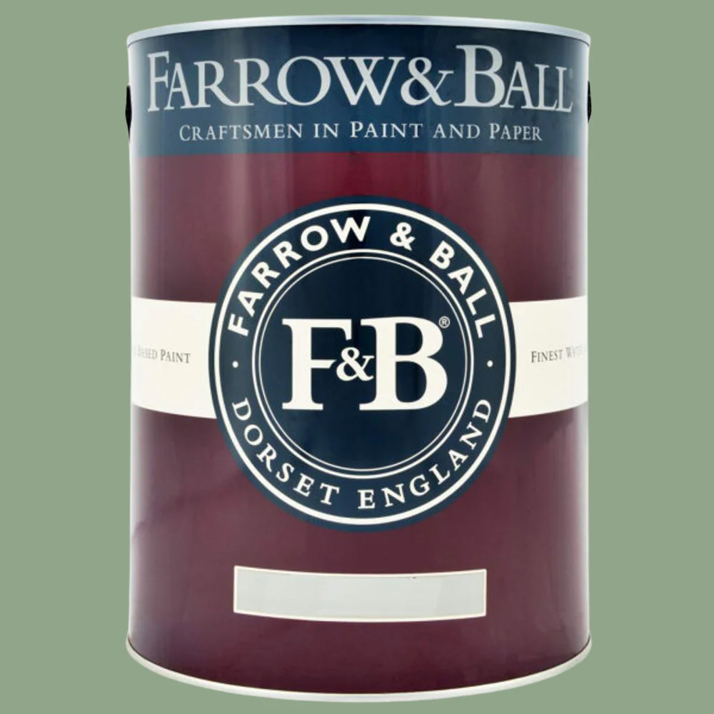 Farrow & Ball Modern Eggshell Breakfast Room Green Satin Paint 5L Image 2