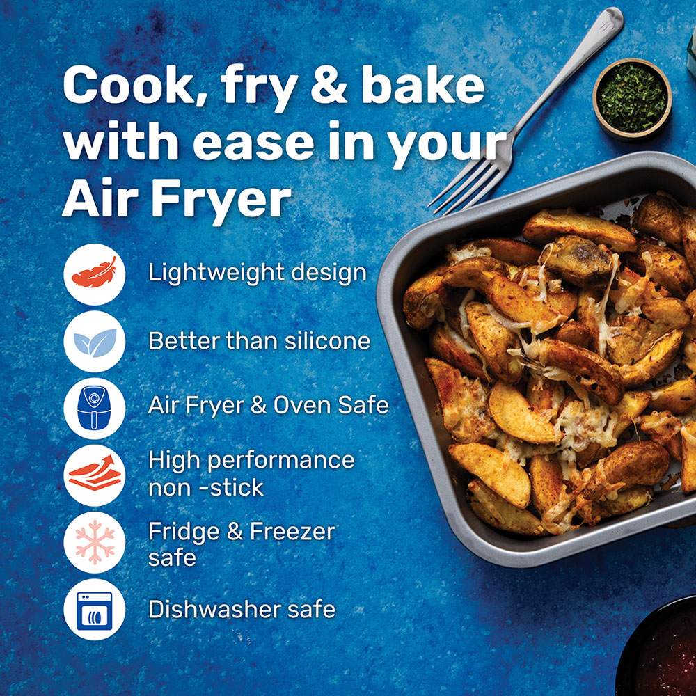 Wham BetterWare 19cm Set of 2 Air Fry Square Tin Image 3