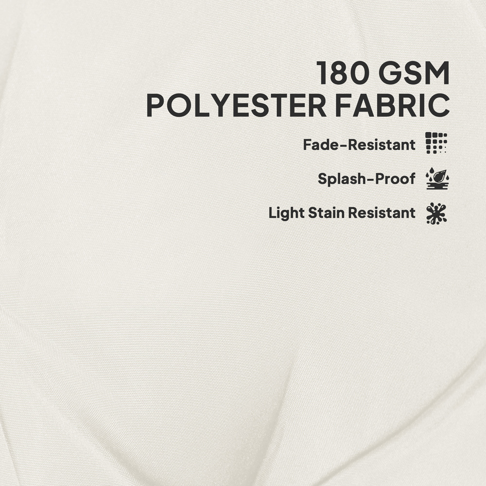 Outsunny White Garden Chair Cushions 50 x 50cm 4 Pack Image 7