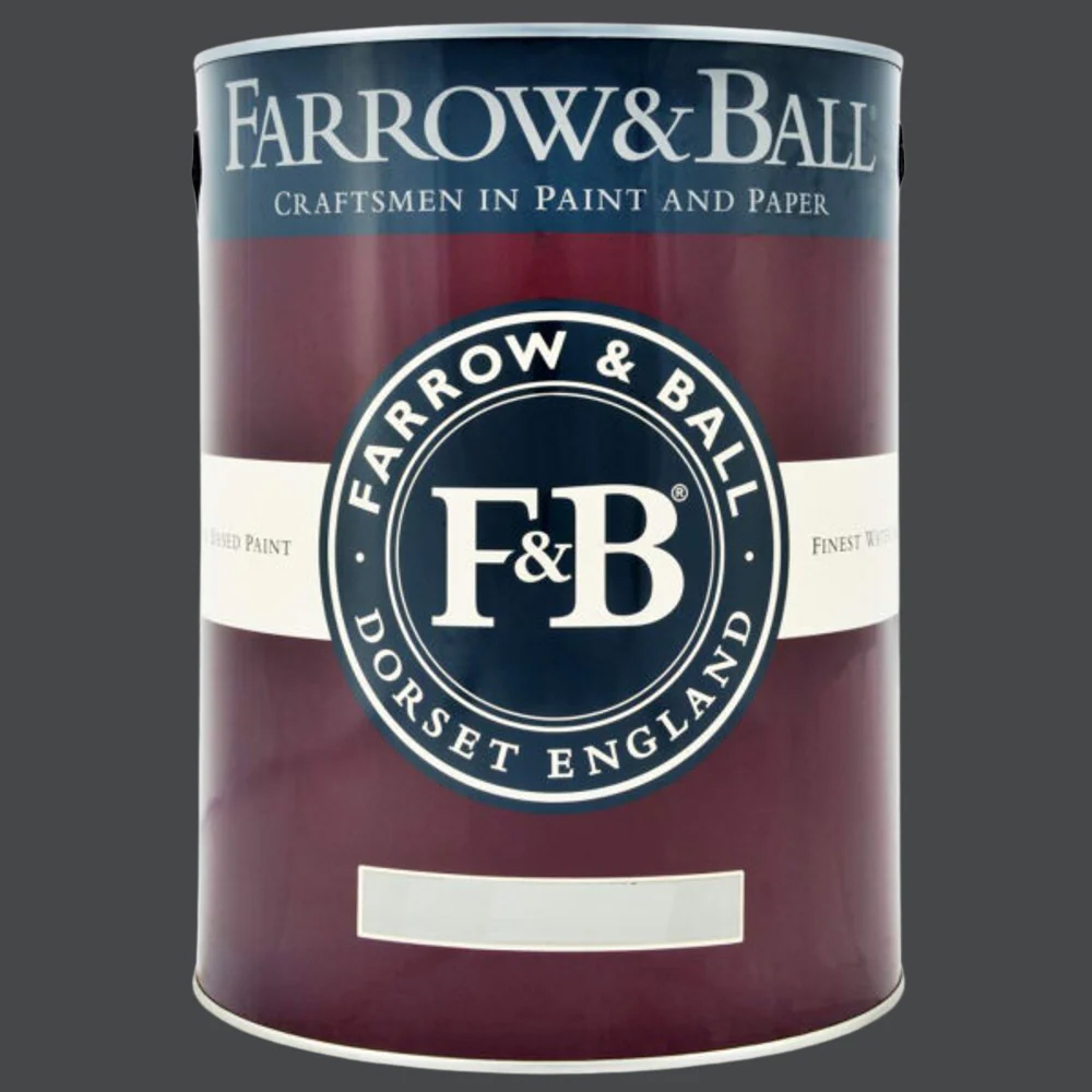 Farrow & Ball Estate Eggshell Off Black Satin Paint 5L Image 2