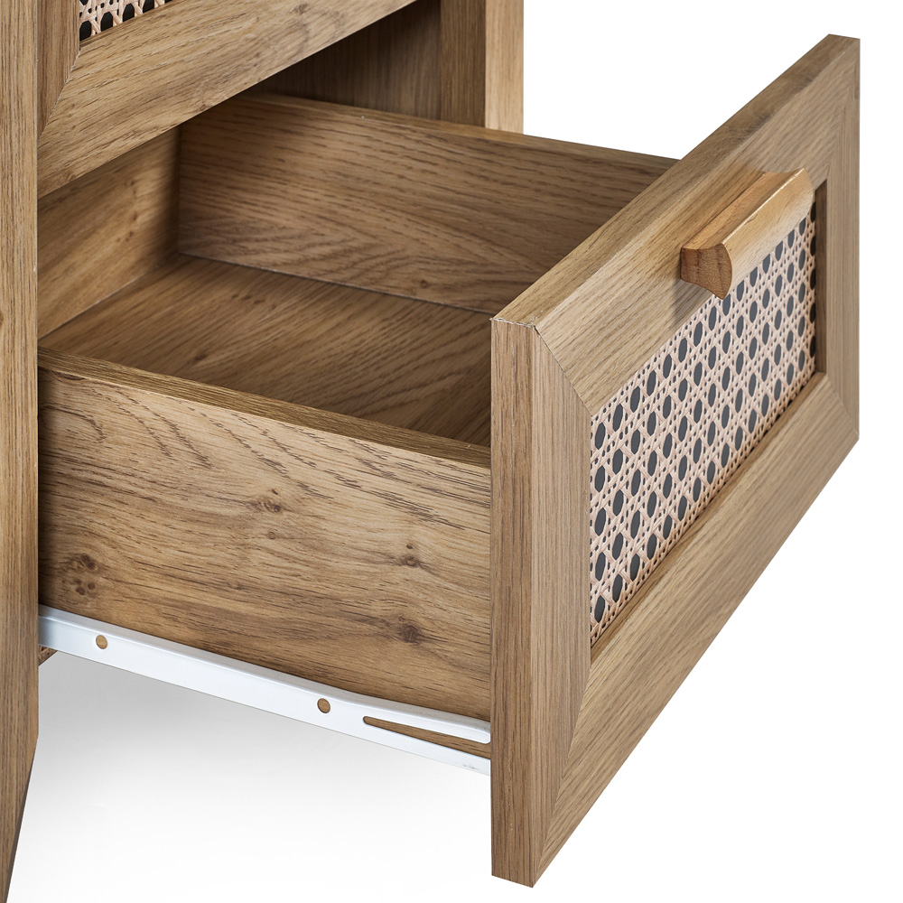 Julian Bowen Sydney 2 Drawer Rattan Effect Bedside Table Image 5