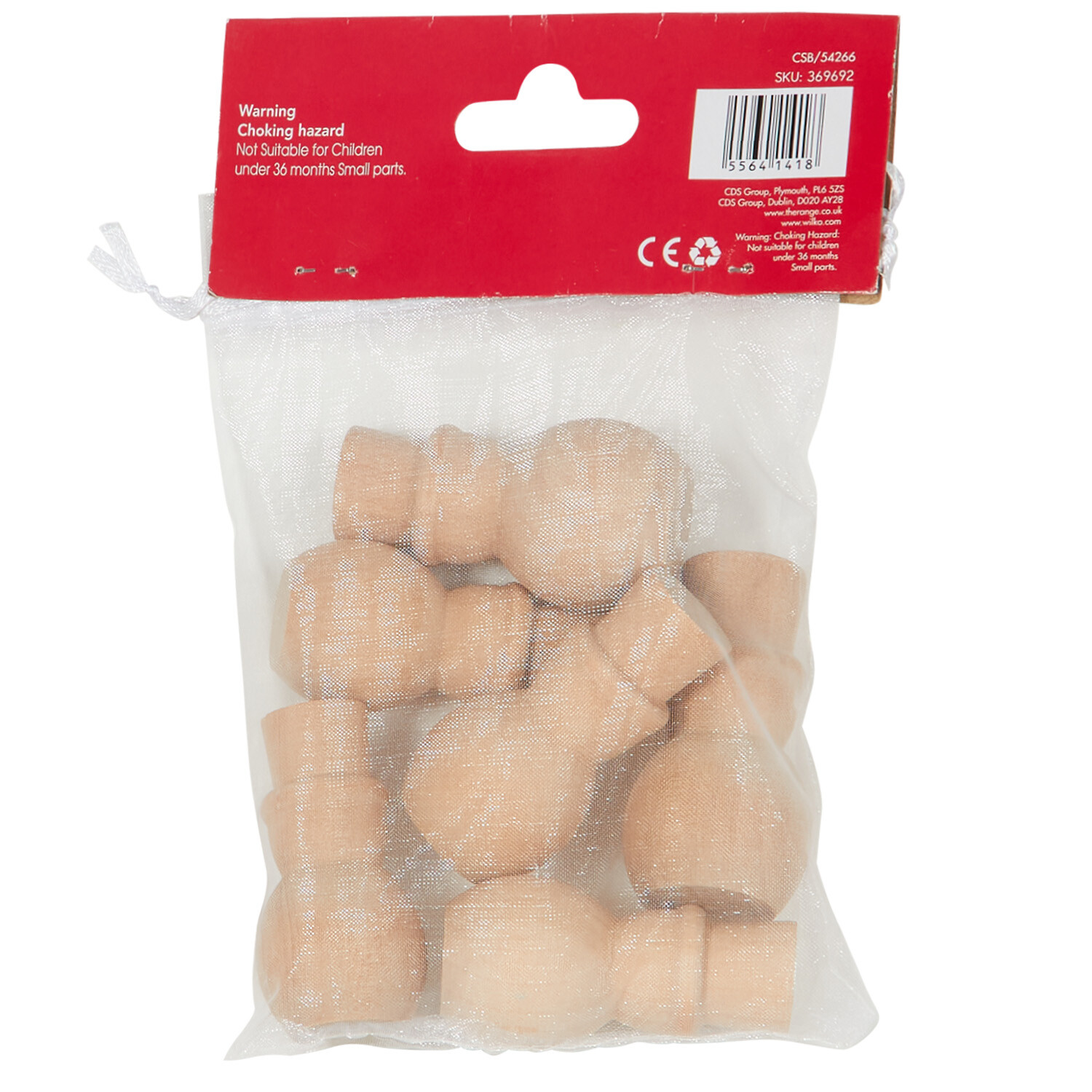 Pack of 6 Wooden Snowmen Shapes Image 2