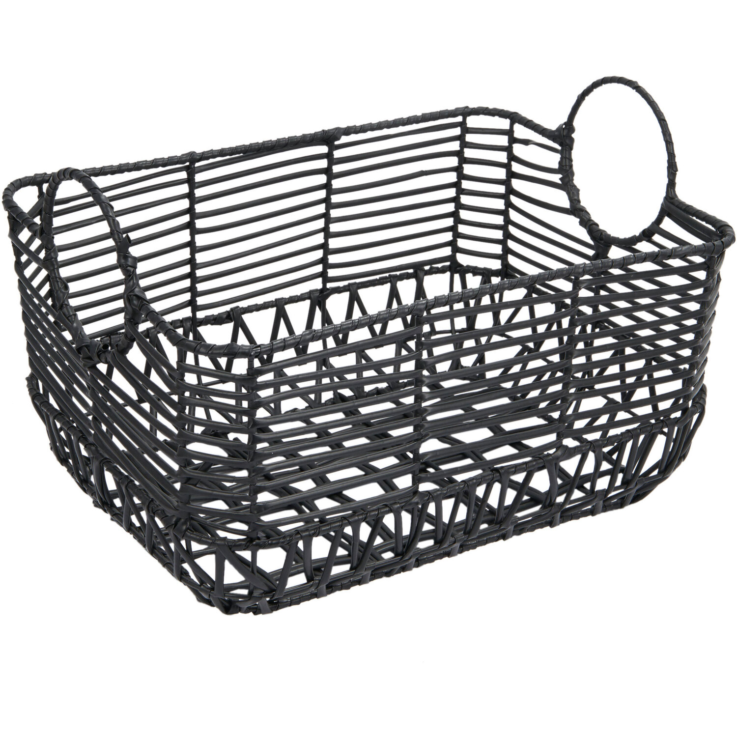 Black Storage Basket Image 1