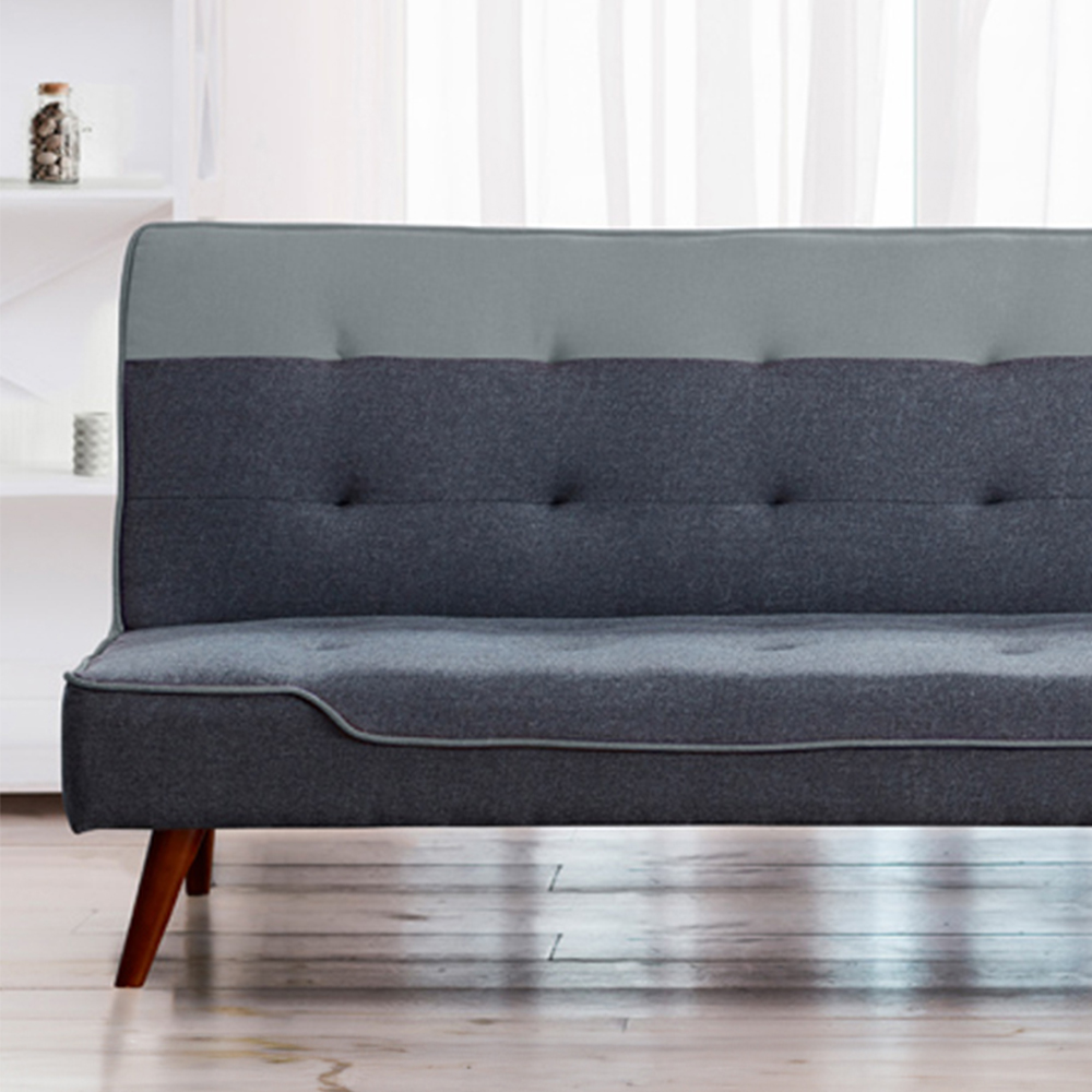 Brooklyn Double Sleeper Grey Fabric Sofa Bed Image 2