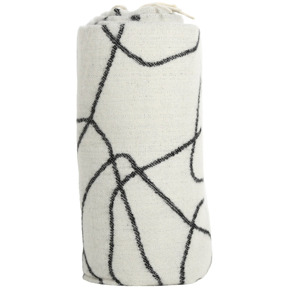 Divante Monolo Abstract Throw - White Image 4