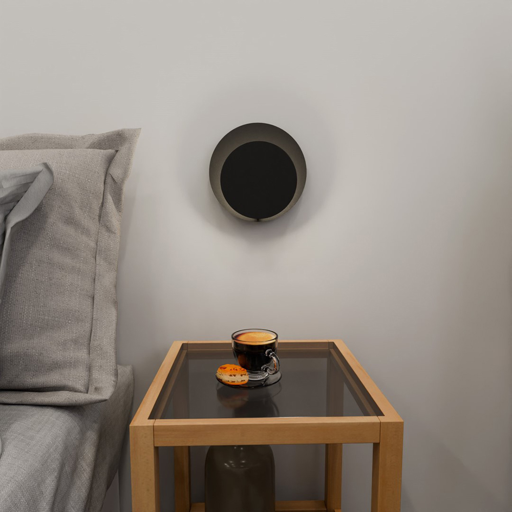 Emibig Circle Black G9 Wall Light Image 5