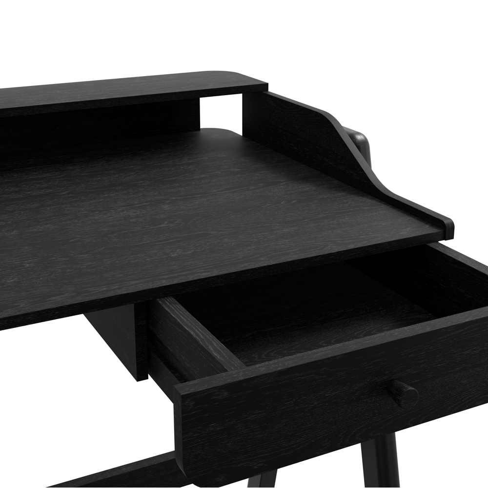 Lark Single Drawer Black Desk Image 6