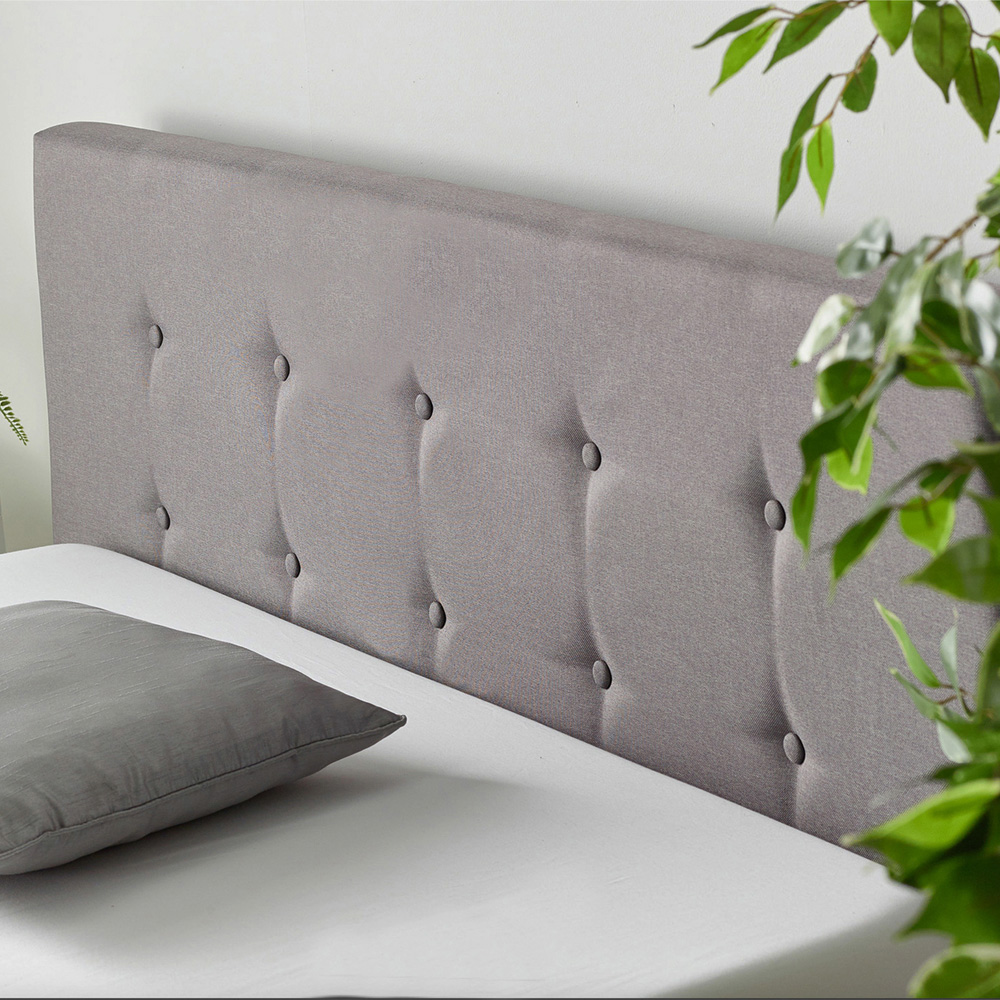 Aspire King Size Grey Linen End Lift Ottoman Storage Bed Image 3