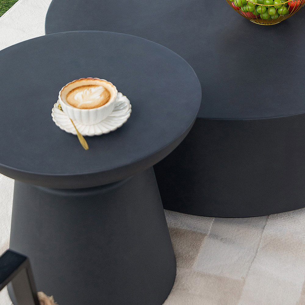 Elementi Kylix Slate Black GRC Side Table Image 4