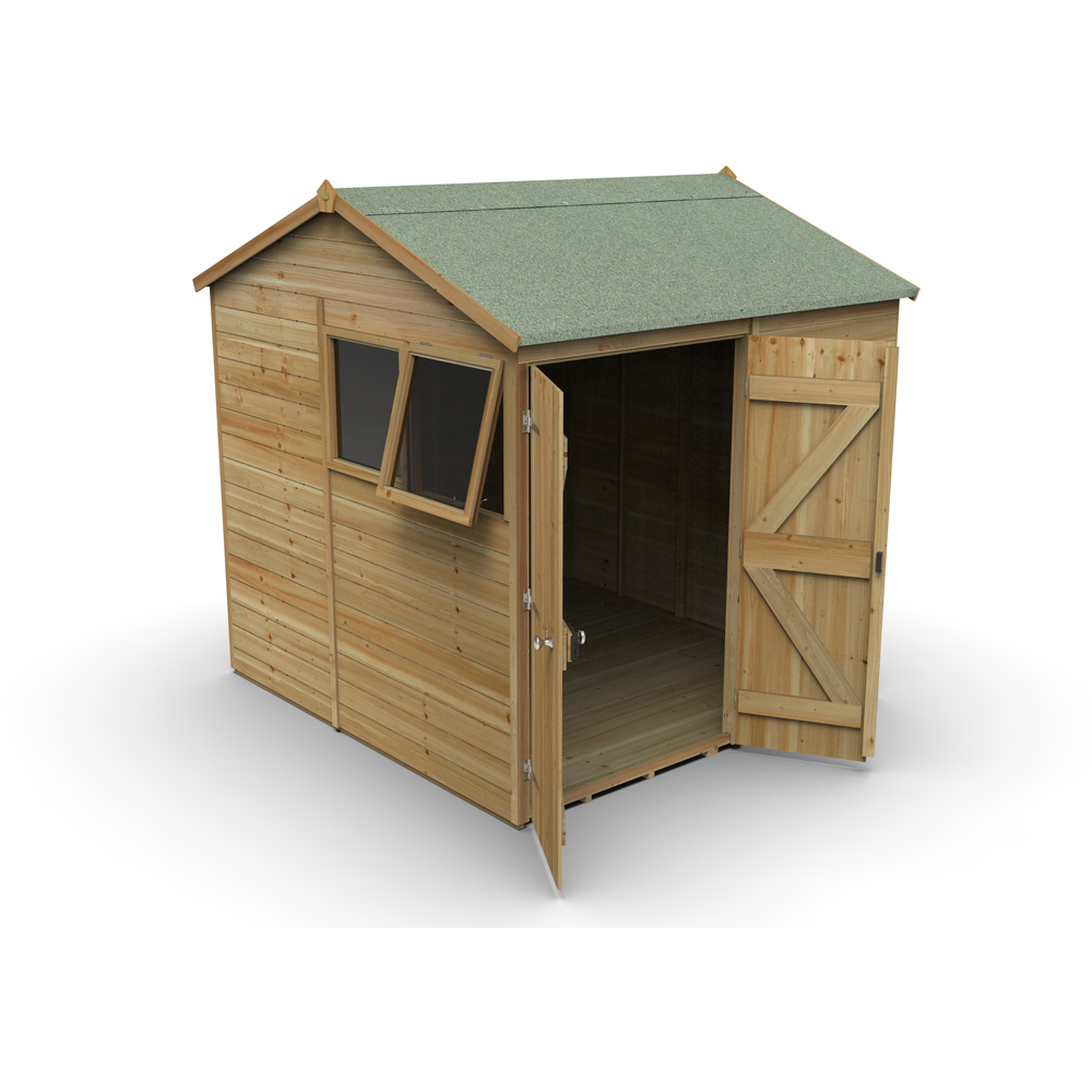 Forest Garden Timberdale 7 x 7ft Single Opening Reverse Apex Garden Shed Image 3