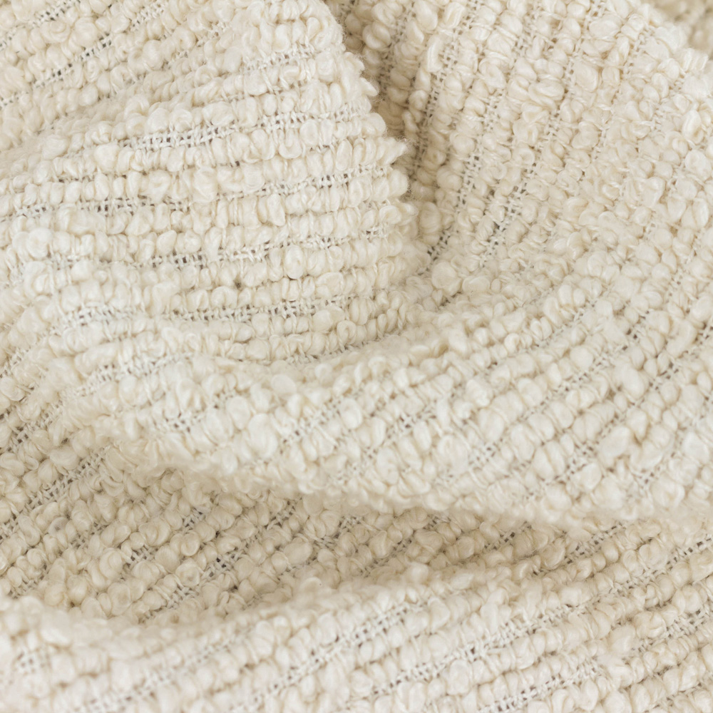 Yard Candar Ecru Textured Boucle Throw Image 4