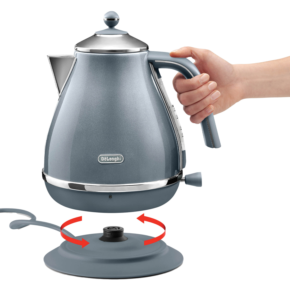 De'Longhi DL4305 Ice Blue Icona Metallics 1.7L Electric Kettle Image 4