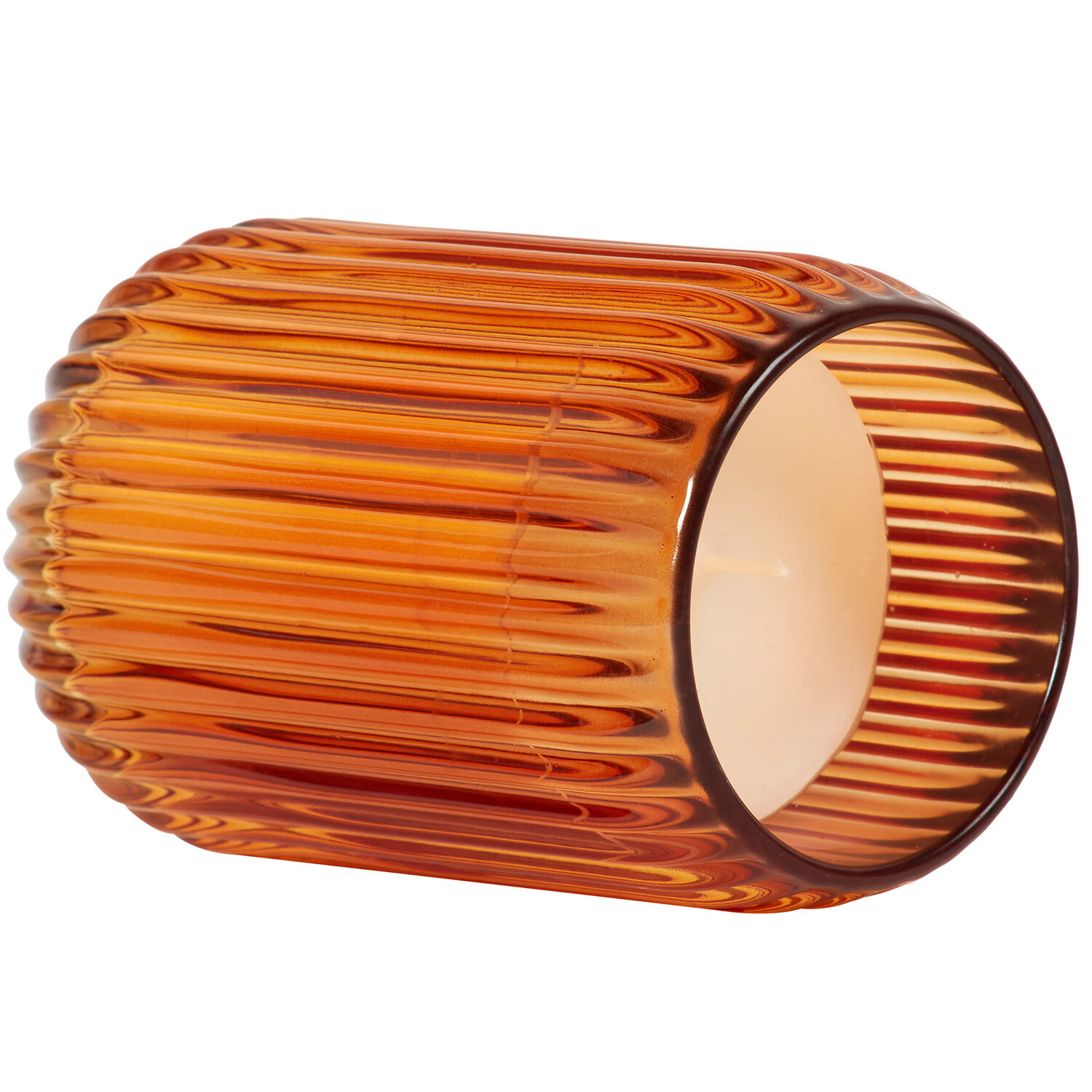 Ribbed Glass Candle Image 5