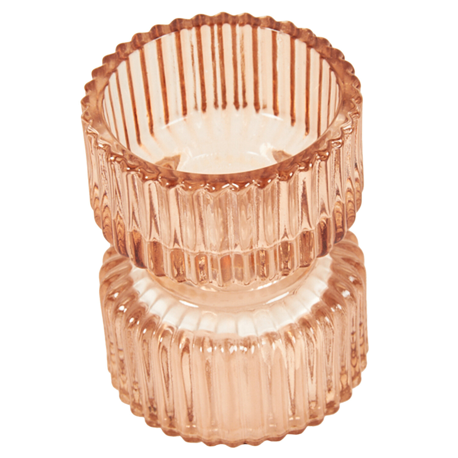 Jewel Ribbed Tealight Holder - Multicolour Image 2