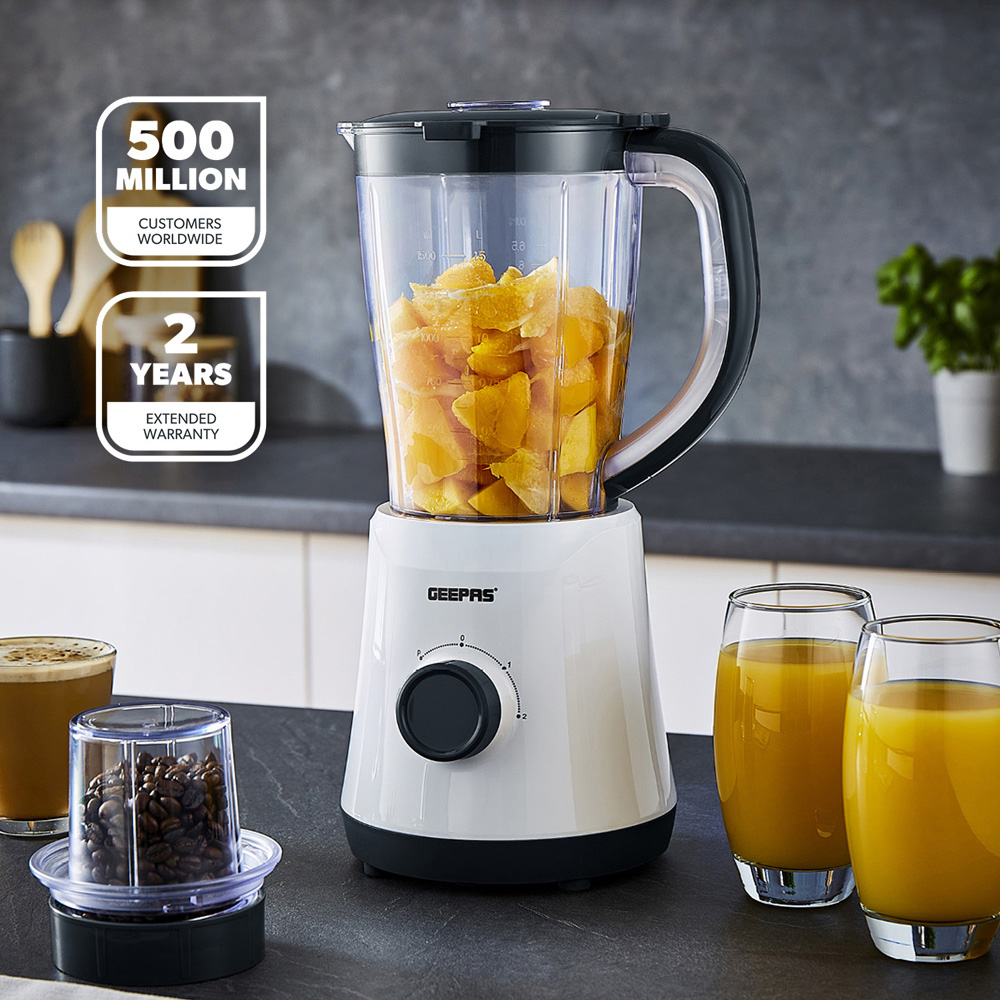 Geepas GSB44035UK-BK Black 1.5L 2-in-1 Food Jug Blender 500W Image 3