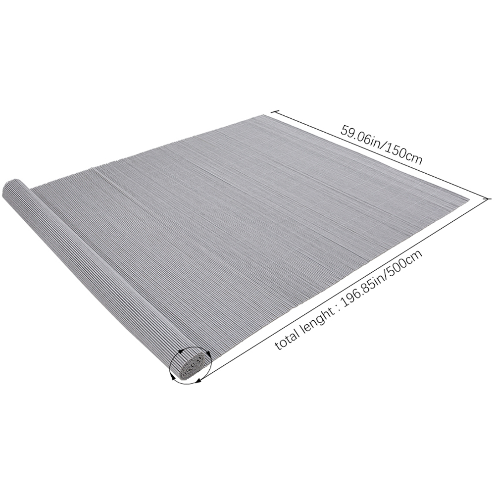 Living and Home 4.9 x 16.4ft Light Grey Waterproof UV-Resistant Privacy Fence Image 9