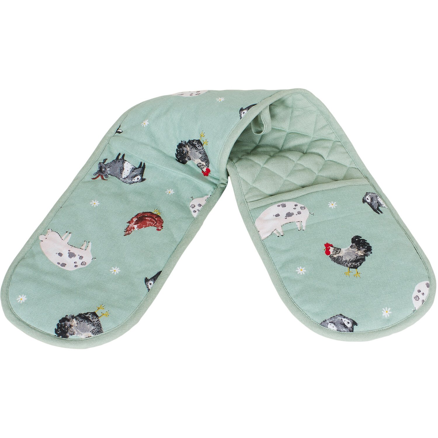 Daisy Farm Double Oven Glove - Green Image 2