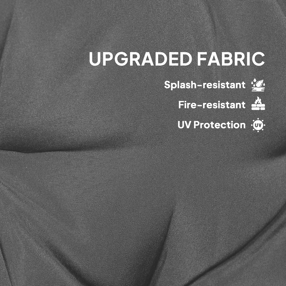 Outsunny Dark Grey Garden Seat Cushions 10 x 60cm 2 Pack  Image 7