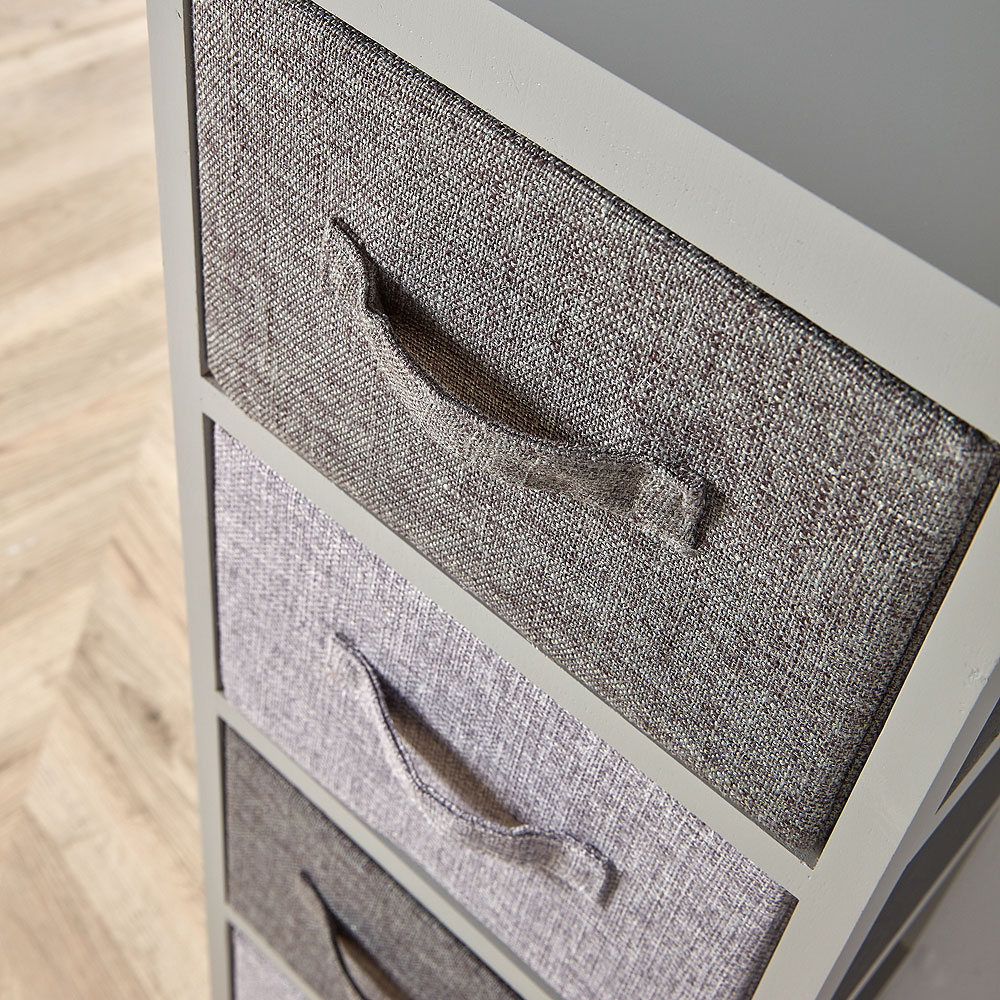 Home Source Metro 5 Drawer Grey Chest of Drawers Image 5