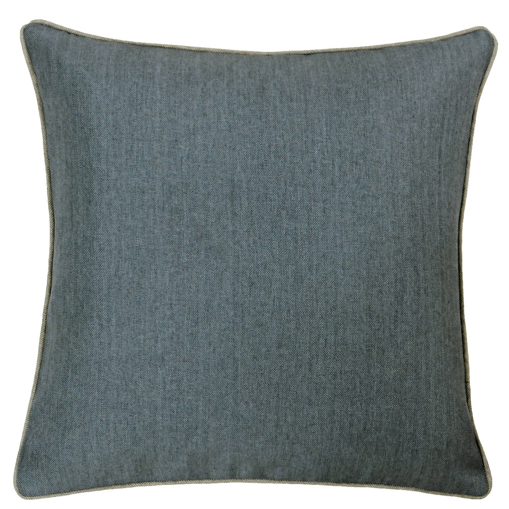 Paoletti Bellucci Graphite and Tobacco Contrasting Trim Cushion Image 1