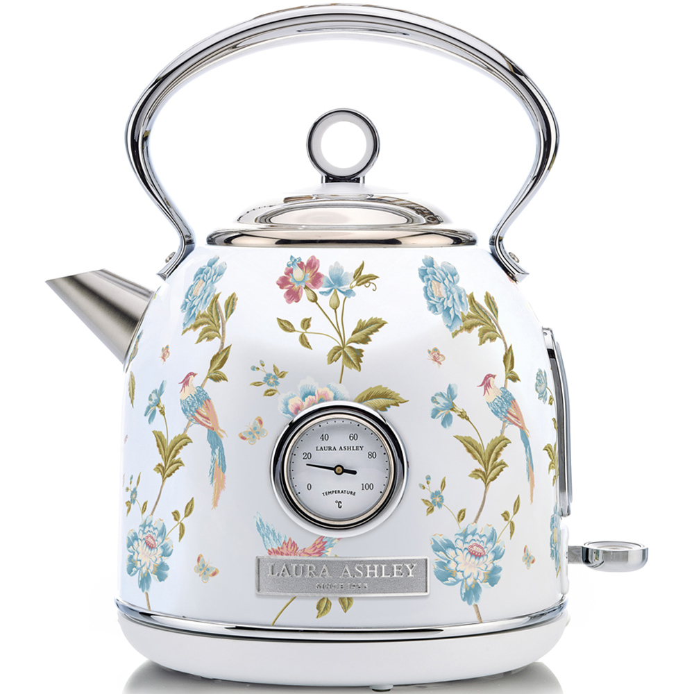 VQ Laura Ashley White Elveden Print 2 Slice Toaster and Kettle Bundle 3 Image 3