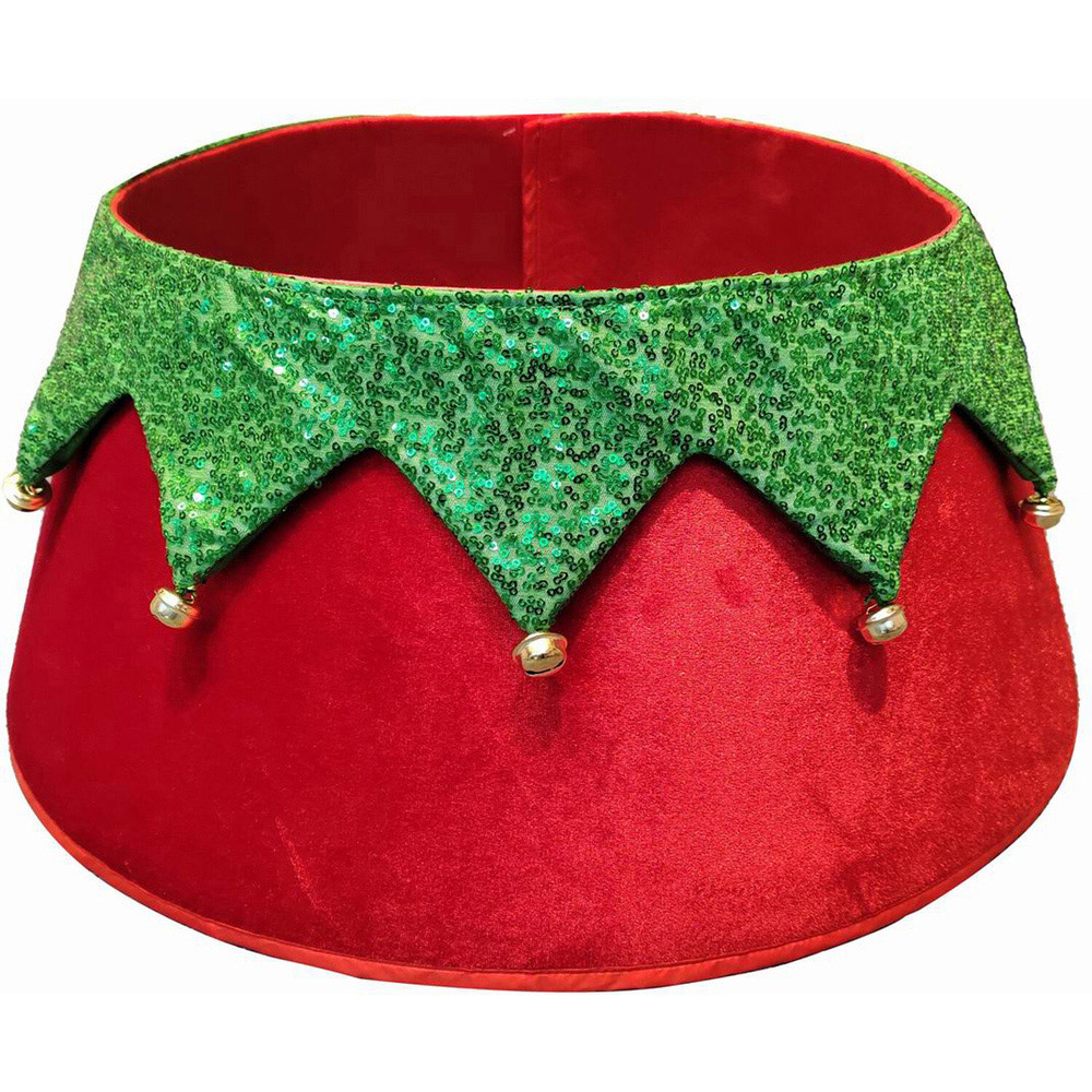 Novelty Elf Tree SkirtRed and Green Image 2