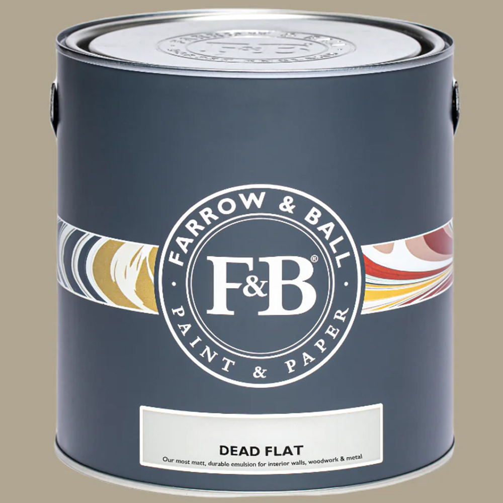 Farrow & Ball Dead Flat Light Gray Matt Paint 2.5L Image 2