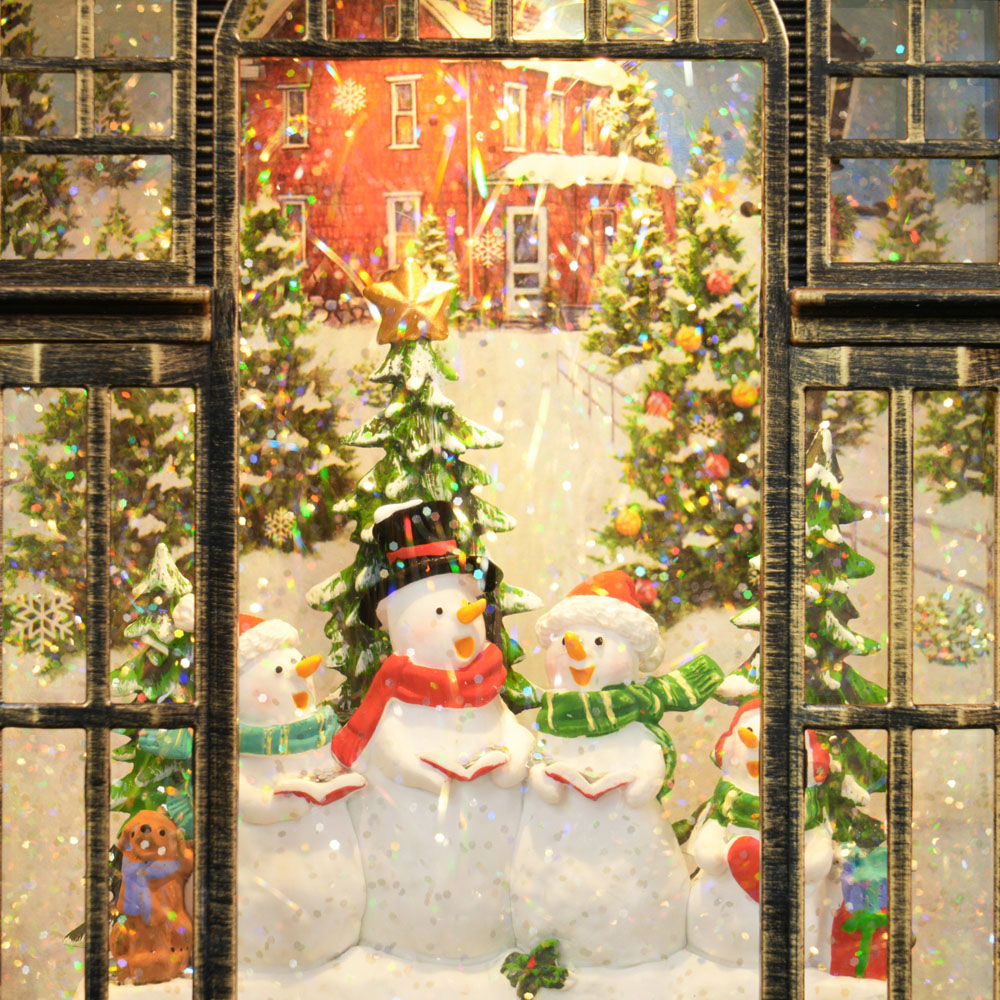 Everglow Bronze Tone with Light Christmas Snow Globe Lantern Image 3