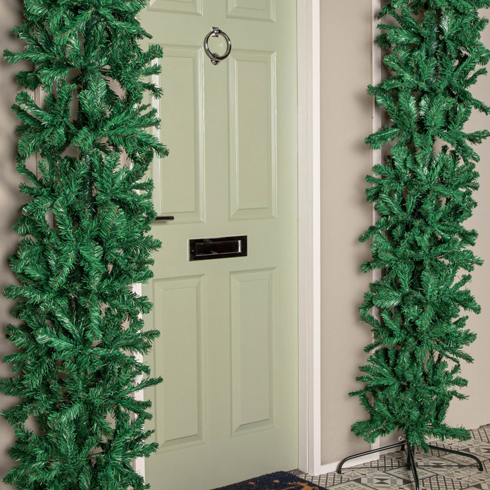Samuel Alexander Double Door Artificial Plain Green Christmas Tree Arch 8ft Image 3