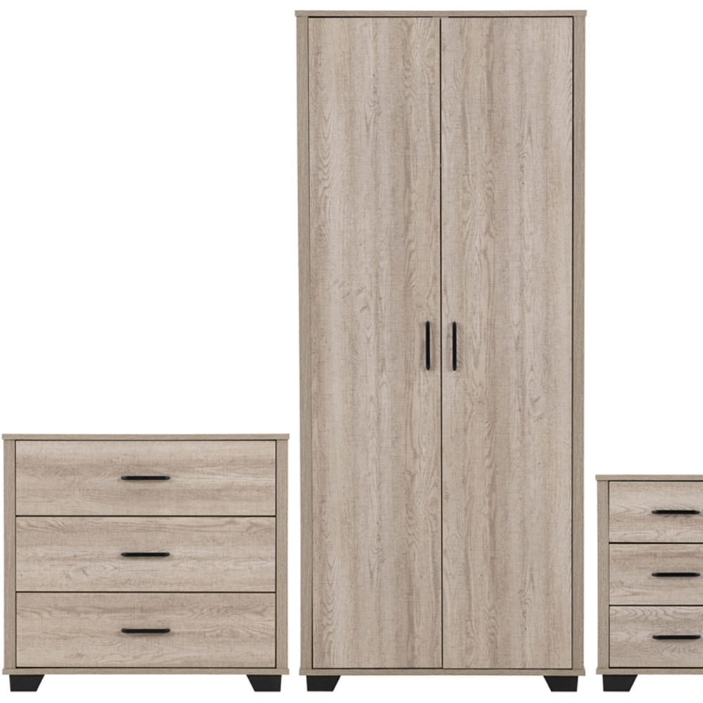 Seconique Oliver Light Oak Effect 4 Piece Bedroom Furniture Set Image 3