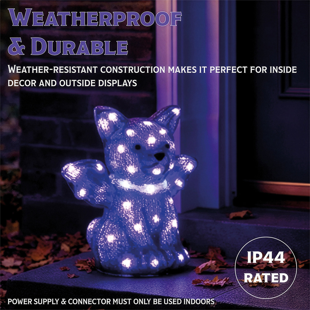 FXLab 50 Bright Purple LED Halloween Bat Decoration 27.5 x 18 x 29cm Image 4