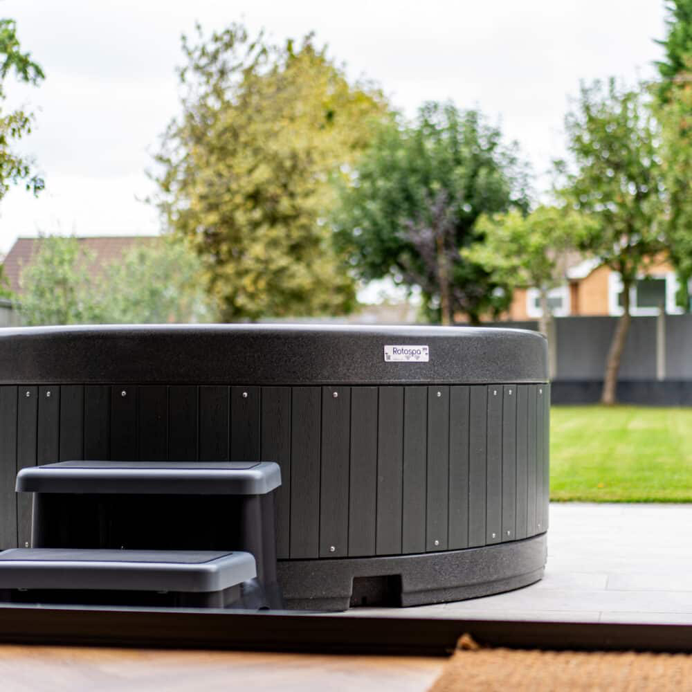 RotoSpa Orbis 4 to 5 Person Dark Grey Panel Round Hot Tub Image 4