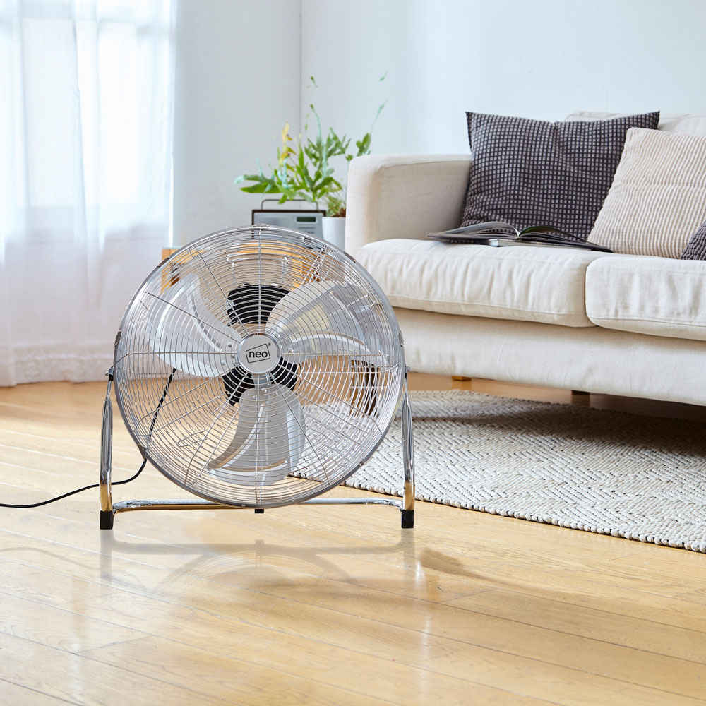 Neo High Velocity Chrome Metal Floor Freestanding Fan 16 inch Image 9
