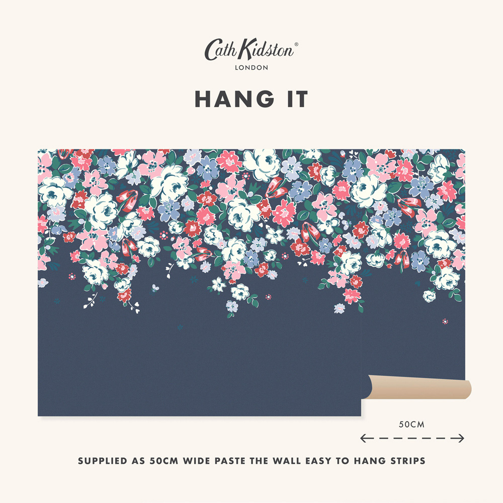 Cath Kidston Clifton Floral Navy Mural Image 3