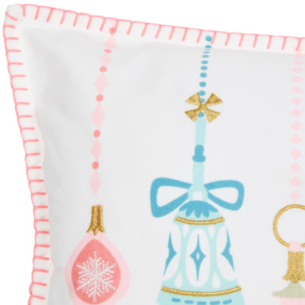 Vintage Baubles Cushion - White Image 3