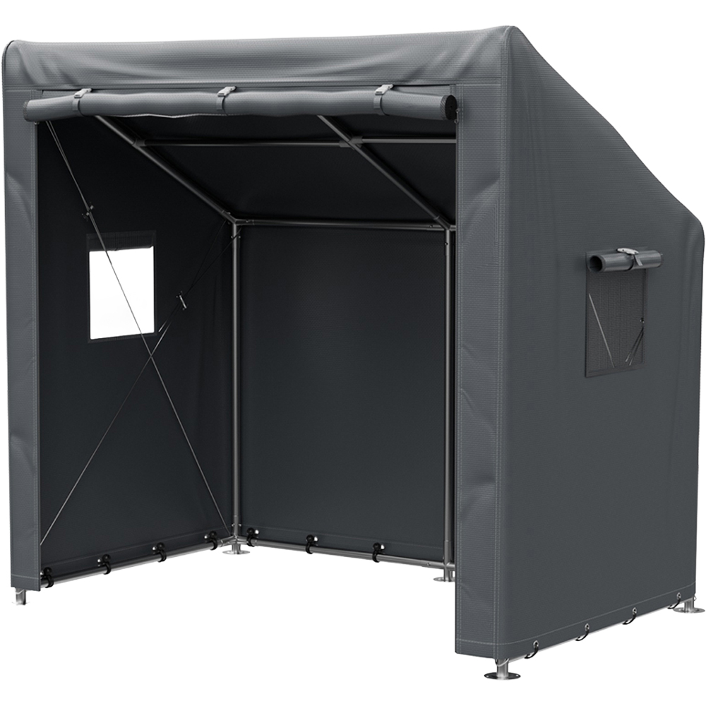 Living and Home 6 x 4ft Dark Grey Garden Storage Shed Image 4