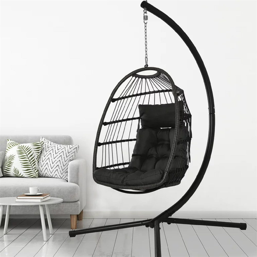 Furniture One Wicker Hanging Egg Chair Image 5