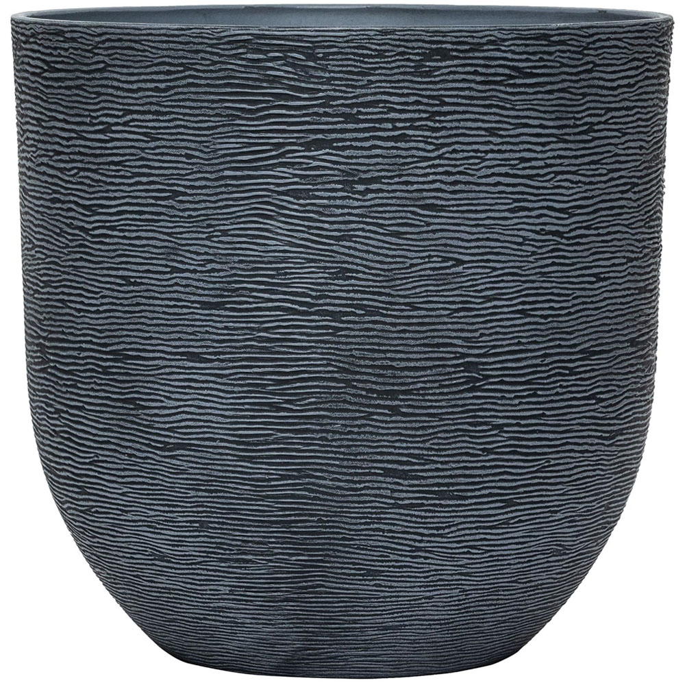 Garden Gear Dark Grey Stone Effect Planter 26cm Image 1
