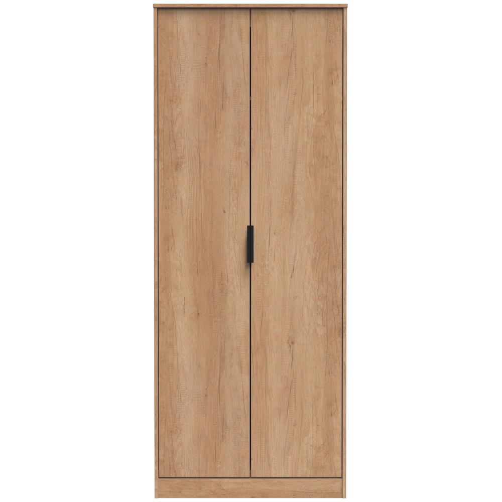 Crowndale Hong Kong 2 Door Nebraska Oak Tall Wardrobe Ready Assembled Image 3