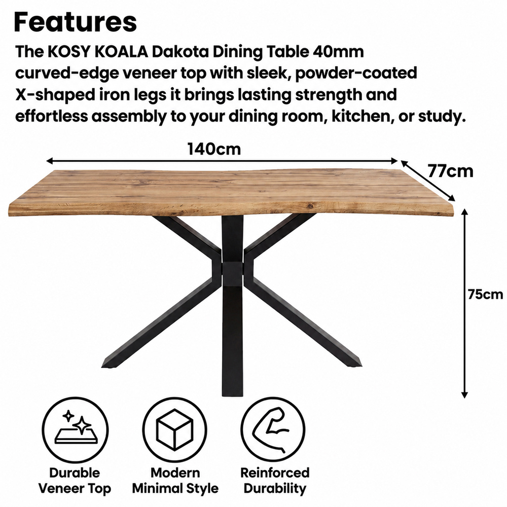 Kosy Koala 4 Seater Wooden Dining Table Image 5