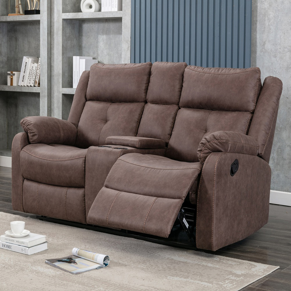 Brooklyn Casey 2 Seater Console Manual Recliner Sofa Image 1