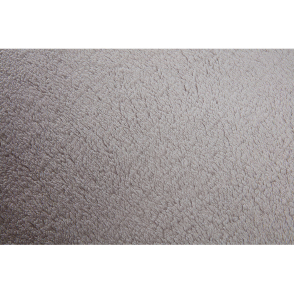 Single Silver Teddy Fleece Fitted Sheet Image 3