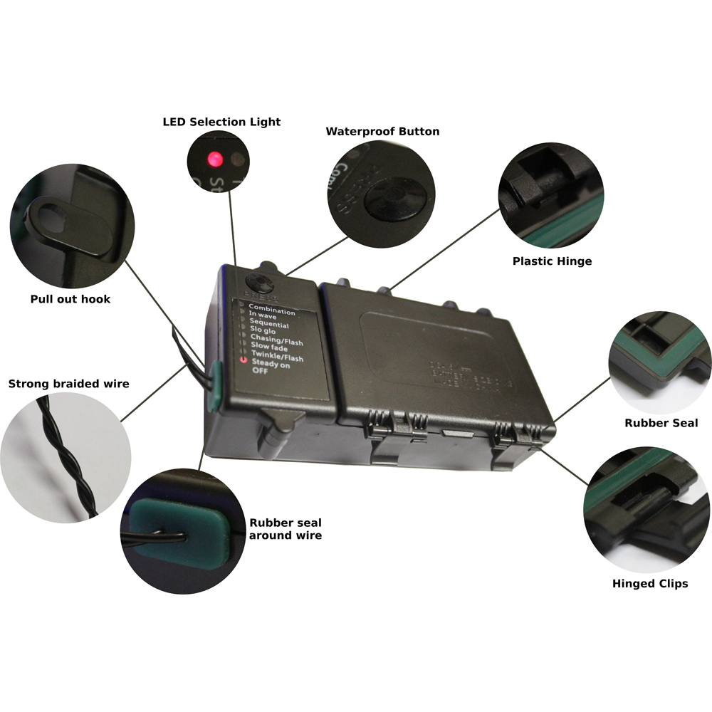 Best Artificial 300 Multicoloured LED Black String Light Image 3